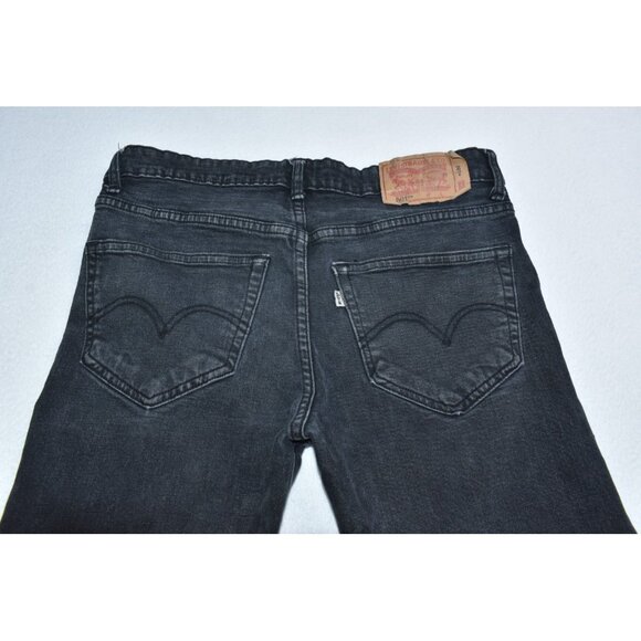 Levi's Wedgie Women's Jeans Size 32 Black Straight Mid Rise Stretch - Picture 13 of 14